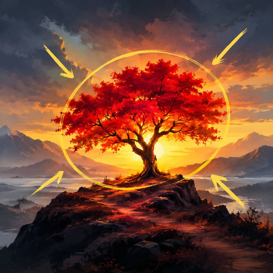 Focal point in artwork