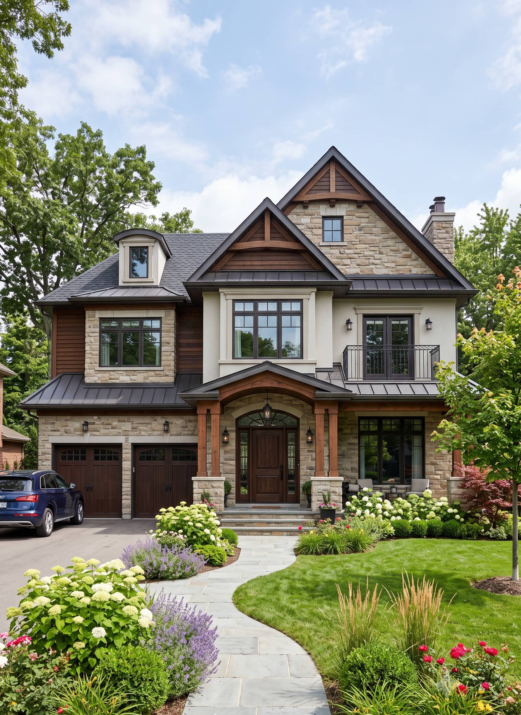 Modern and traditional buildings representing architecture
