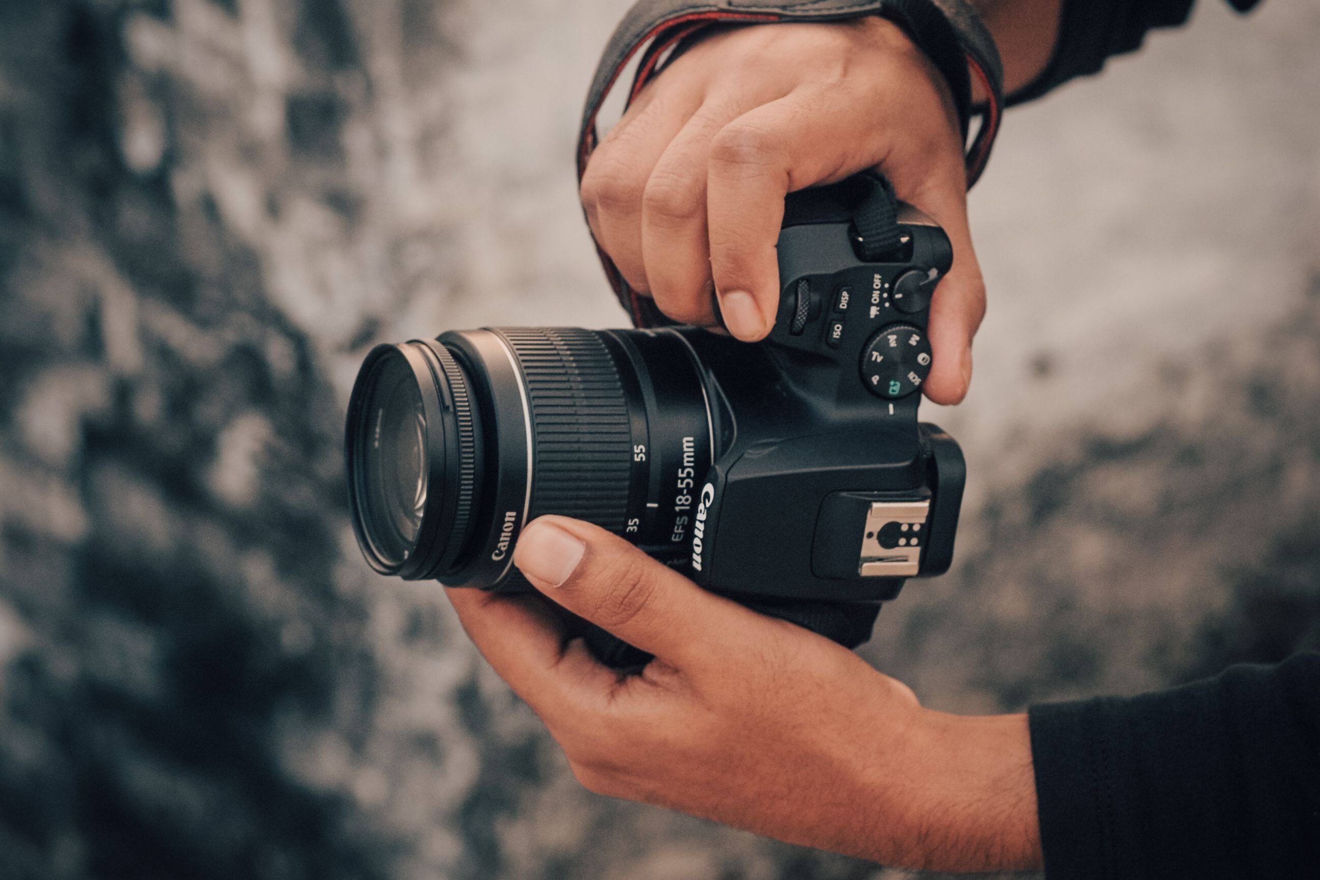 Camera capturing a beautiful landscape