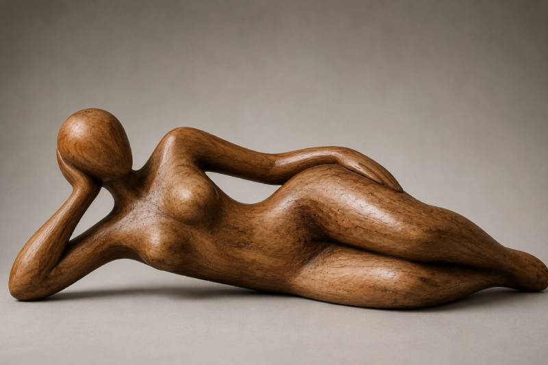 Artist creating a clay sculpture