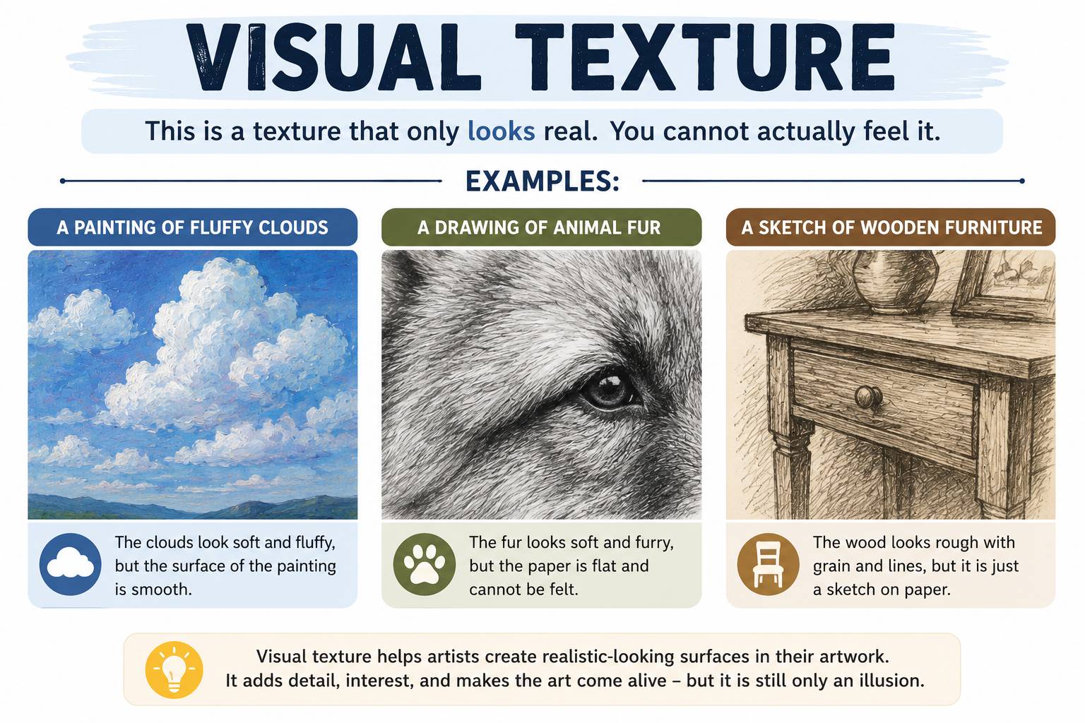 Examples of Visual texturein art