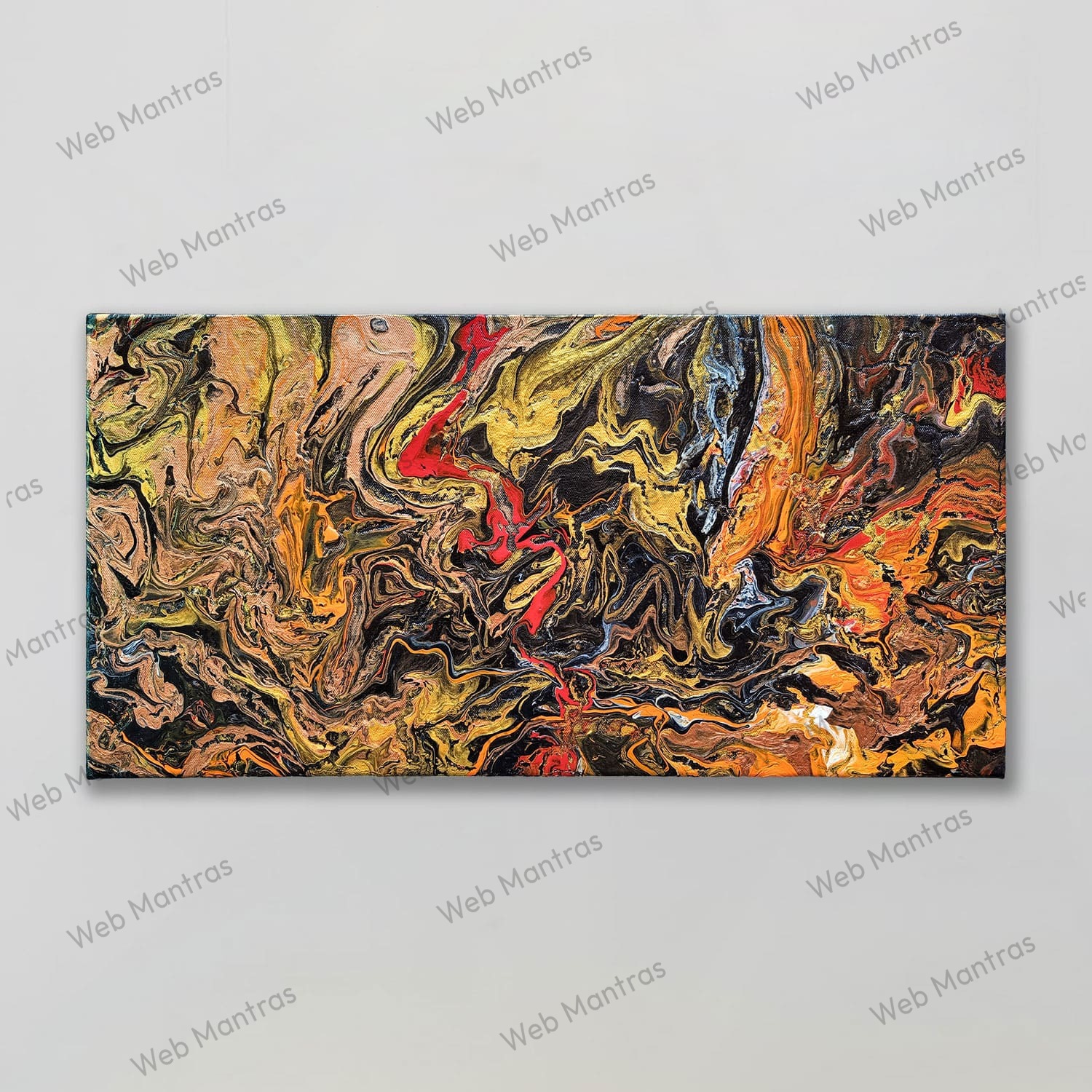 Golden Rush Fluid Painting - Image 2